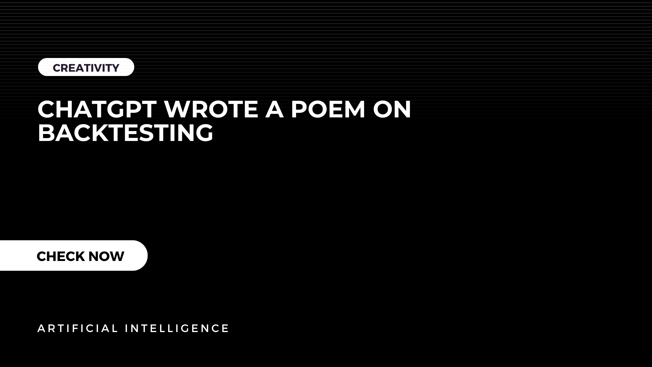 Chatgpt Wrote A Poem On Backtesting